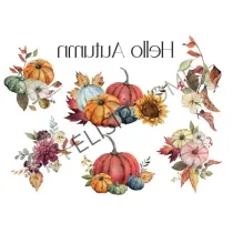 STAMPA TRASFERIBILE AUTUNNO, HELLO AUTUMN 28×40 CM