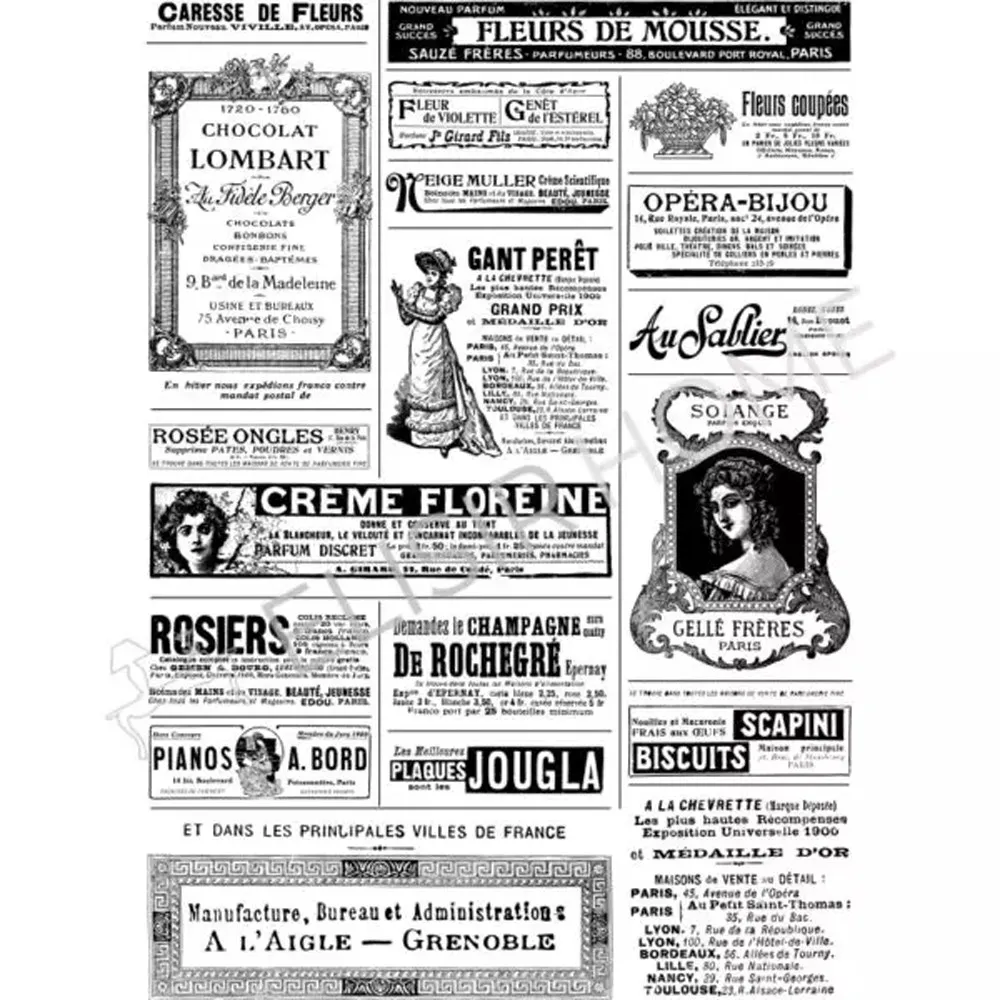STAMPA TRASFERIBILE "VINTAGE, NEWS PAPER" 28x40CM STAMPA TRASFERIBILE "VINTAGE, NEWS PAPER" 28x40CM