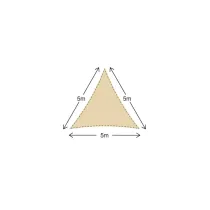 TENDA A VELA TRIANGOLARE 5X5X5M