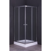 BOX DOCCIA CRISTALLO A DUE PORTE 'GIADA' cm 70 x 70 - H 185