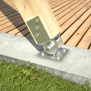 STAFFA A U INCLINABILE CON SUPPORTO 71X100X60MM