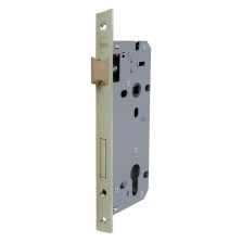 SERRATURA DA INFILARE PER PORTA LEGNO ART. Y52X E50 b.quadro -controp.ottone lucido