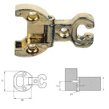 CERNIERA PER MOBILI 'A0054' bronzata