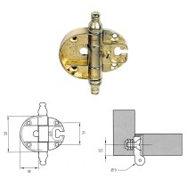 CERNIERA PER MOBILI 'A0056' bronzata