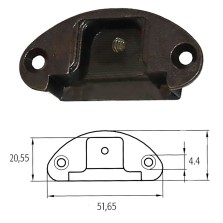 BASETTA PER CERNIERE MOBILI 'A0069' bronzata