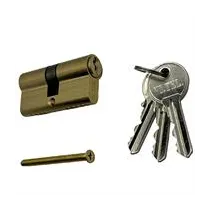 CILINDRO OTTONE 3 CHIAVI MM70(30+40) ORO