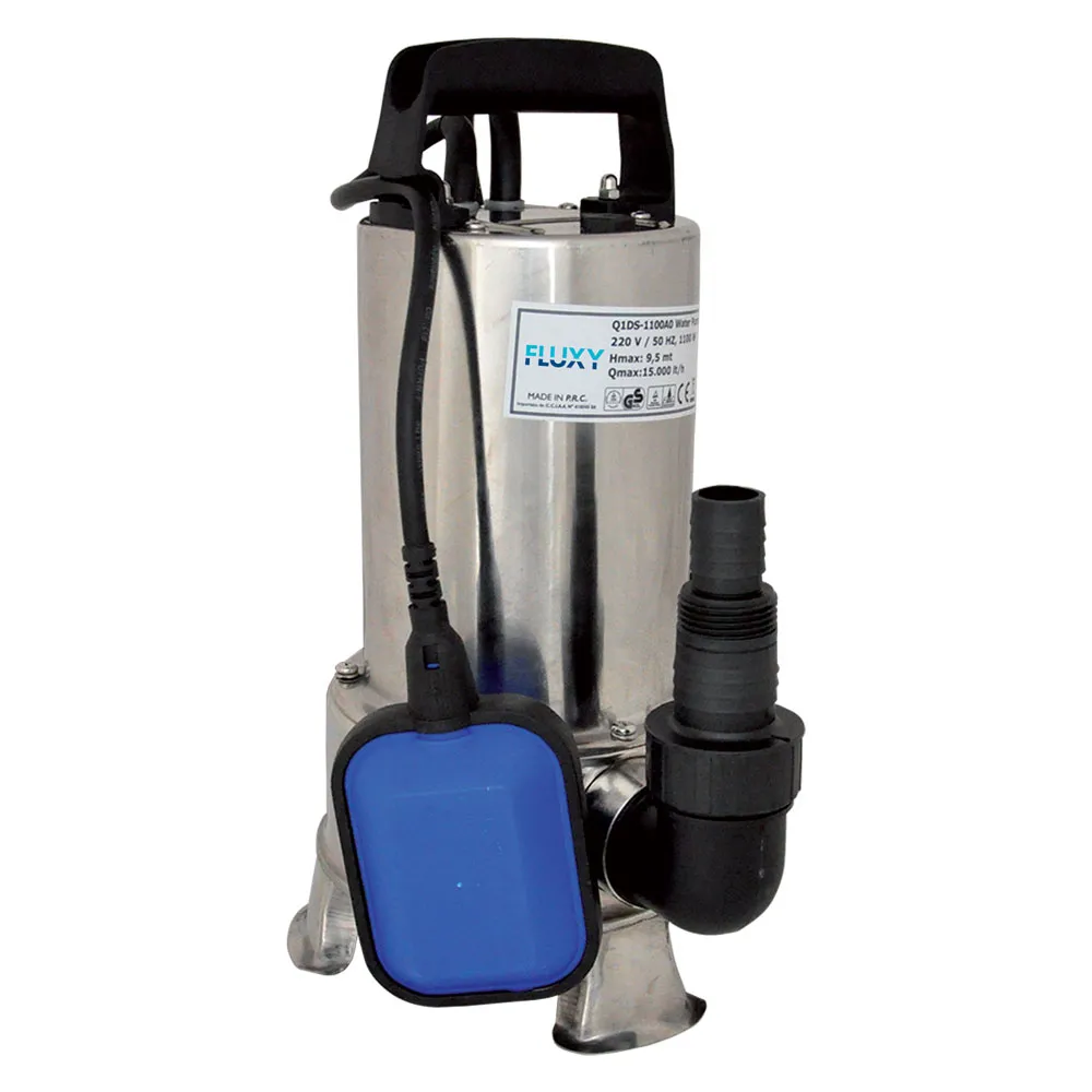 ELETTROPOMPA SOMMERGIBILE INOX 1100 watt - 15000 litri/h - hp 1 ELETTROPOMPA SOMMERGIBILE INOX 1100 watt - 15000 litri/h - hp 1