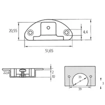 PREMONTAGGIO A DUE REGOLAZIONI BRONZATO mm 35