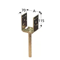 SUPPORTO DI ANCORAGGIO ART.788 mm 60 Mag. 140