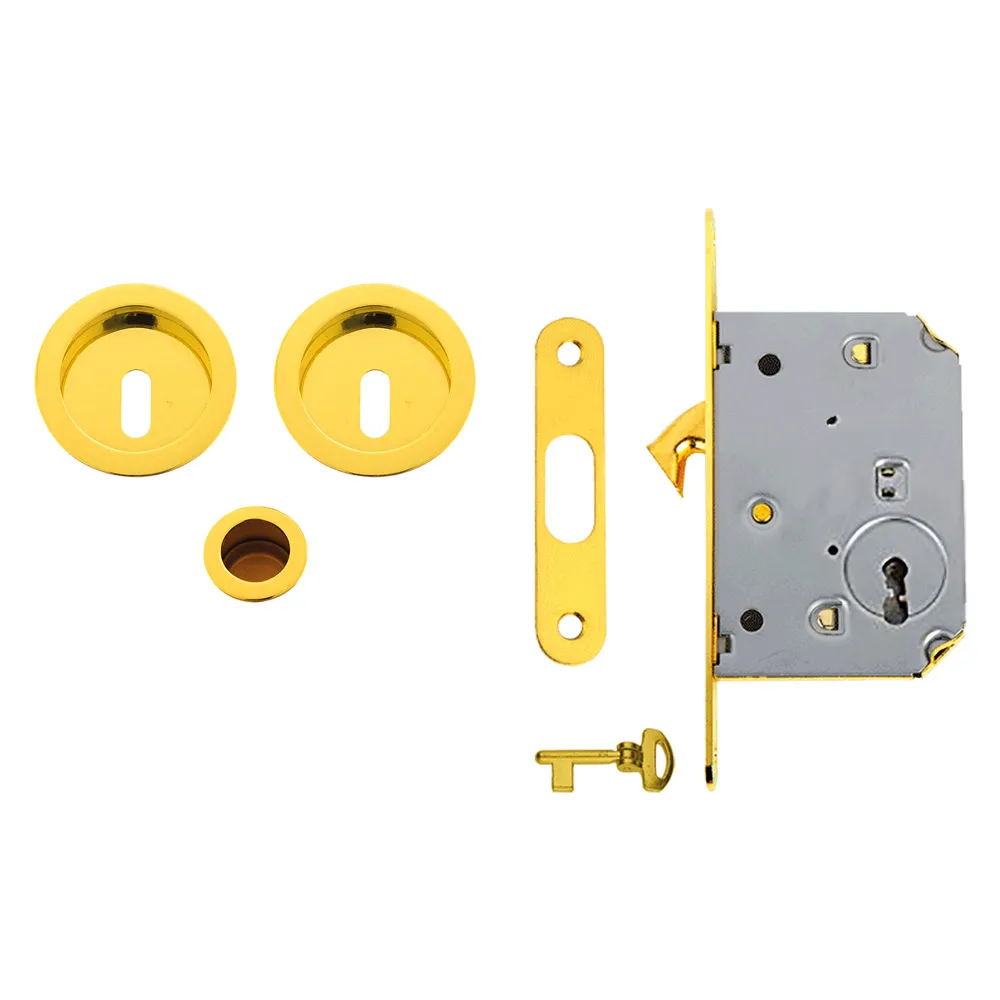 KIT PER PORTE SCORREVOLI finitura oro lucido KIT PER PORTE SCORREVOLI finitura oro lucido