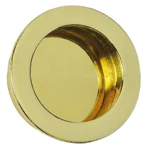 MANIGLIA TONDA PER PORTE SCORREVOLI Ø 40 mm - oro lucido