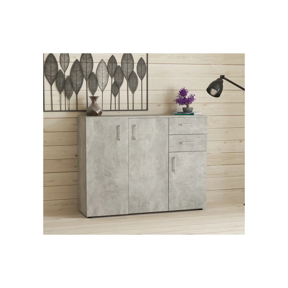 KIT MOBILE 3 ANTE + 2 CASSETTI 103X35X92 CEMENTO CH. K4298 KIT MOBILE 3 ANTE + 2 CASSETTI 103X35X92 CEMENTO CH. K4298