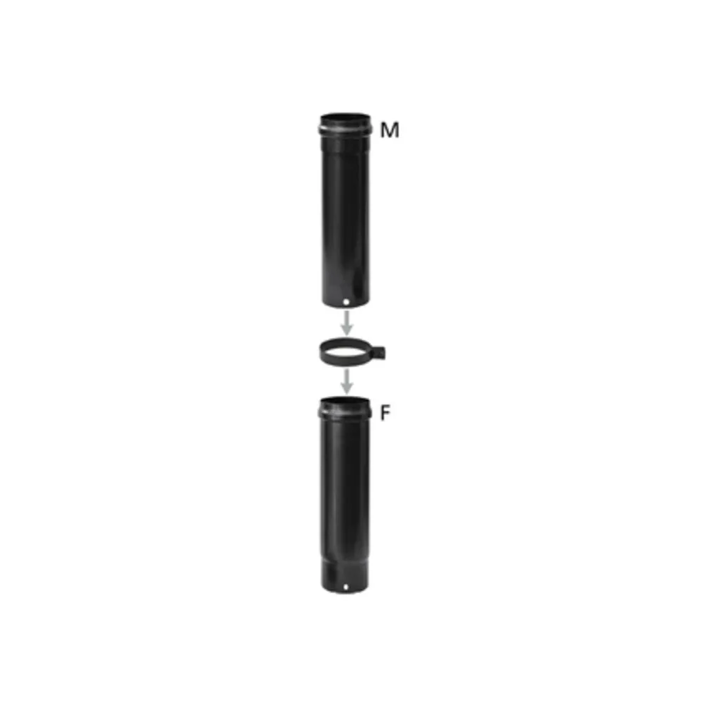 TUBO TELESCOPICO P/STUFA A PELLET D 8 CM NERO OPACO TUBO TELESCOPICO P/STUFA A PELLET D 8 CM NERO OPACO