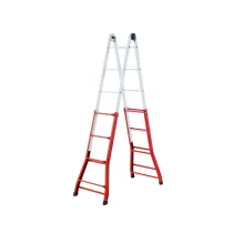 SCALA ACCIAIO TELESCOPICA 4+5 GRADINI H 428 CM