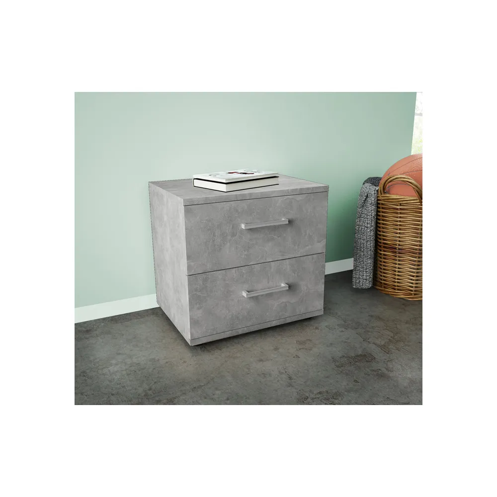 KIT COMODINO 2 CASSETTI 48X36X41 CM CEMENTO CH.K4298 KIT COMODINO 2 CASSETTI 48X36X41 CM CEMENTO CH.K4298