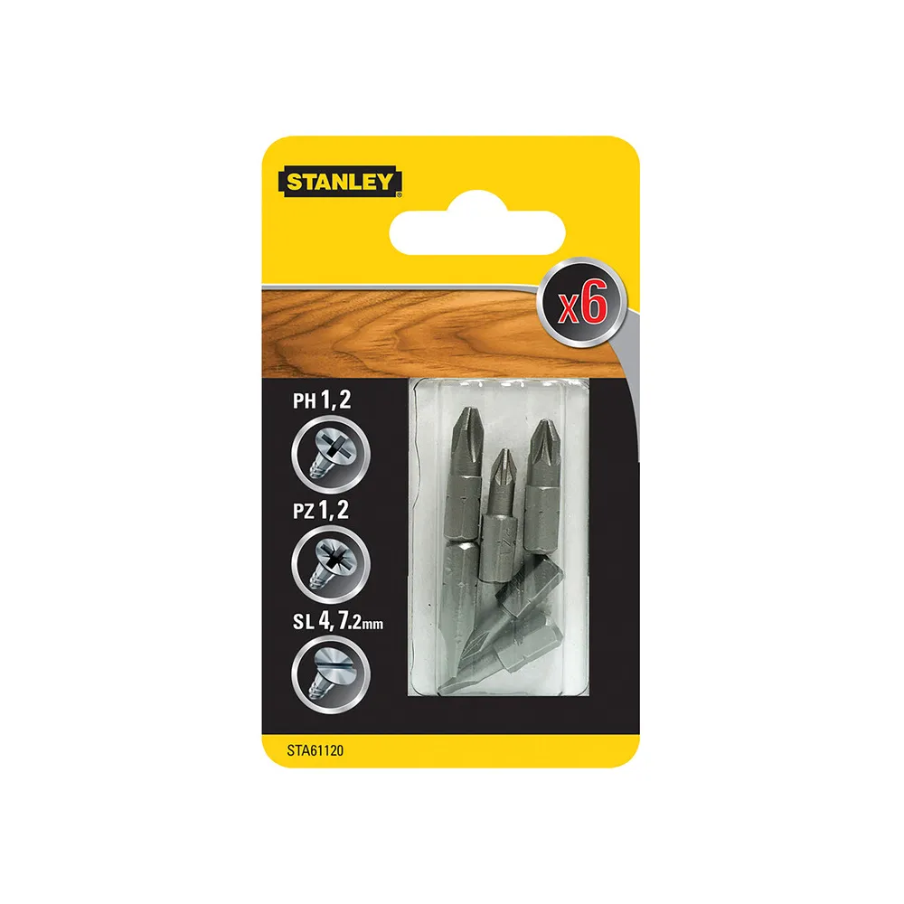 PIRANHA STANLEY STA61120 (X61120) 6 INSERTI MM.25 ASS.
