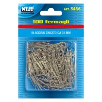 FERMAGLI PER CARTA metallo mm.50 - 80 pz (scatola)