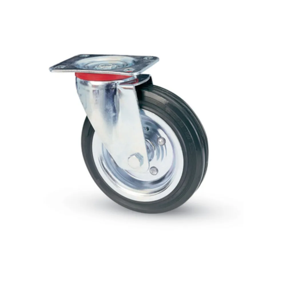 RUOTA INDUSTRIALE D 150 MM GOMMA 80 PIASTRA GIR