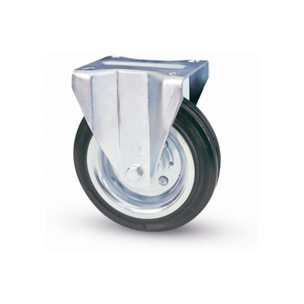 RUOTA INDUSTRIALE D 180 MM GOMMA 80/A PIASTRA FIS
