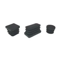 PUNTALE ALETTATO TONDO 20 MM PLASTICA NERO (500