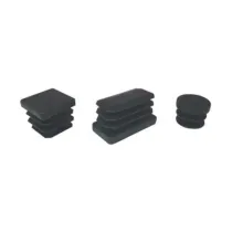 PUNTALE ALETTATO TONDO 22 MM PLASTICA NERO (250