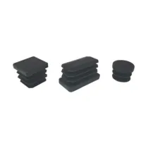 PUNTALE ALETTATO TONDO 24 MM PLASTICA NERO (200