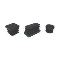 PUNTALE ALETTATO TONDO 32 MM PLASTICA NERO (100