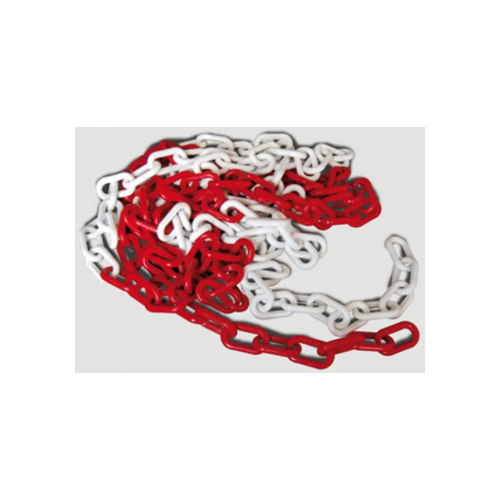 CATENA PLASTICA BIANCO ROSSO D 8 MM DA 25 M CATENA PLASTICA BIANCO ROSSO D 8 MM DA 25 M