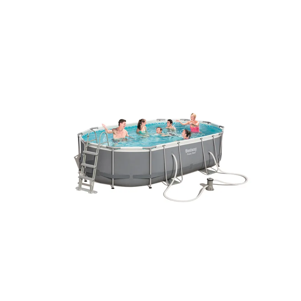 PISCINA C/TELAIO E POMPA OVALE 488X305XH107 CM 56448 PISCINA C/TELAIO E POMPA OVALE 488X305XH107 CM 56448
