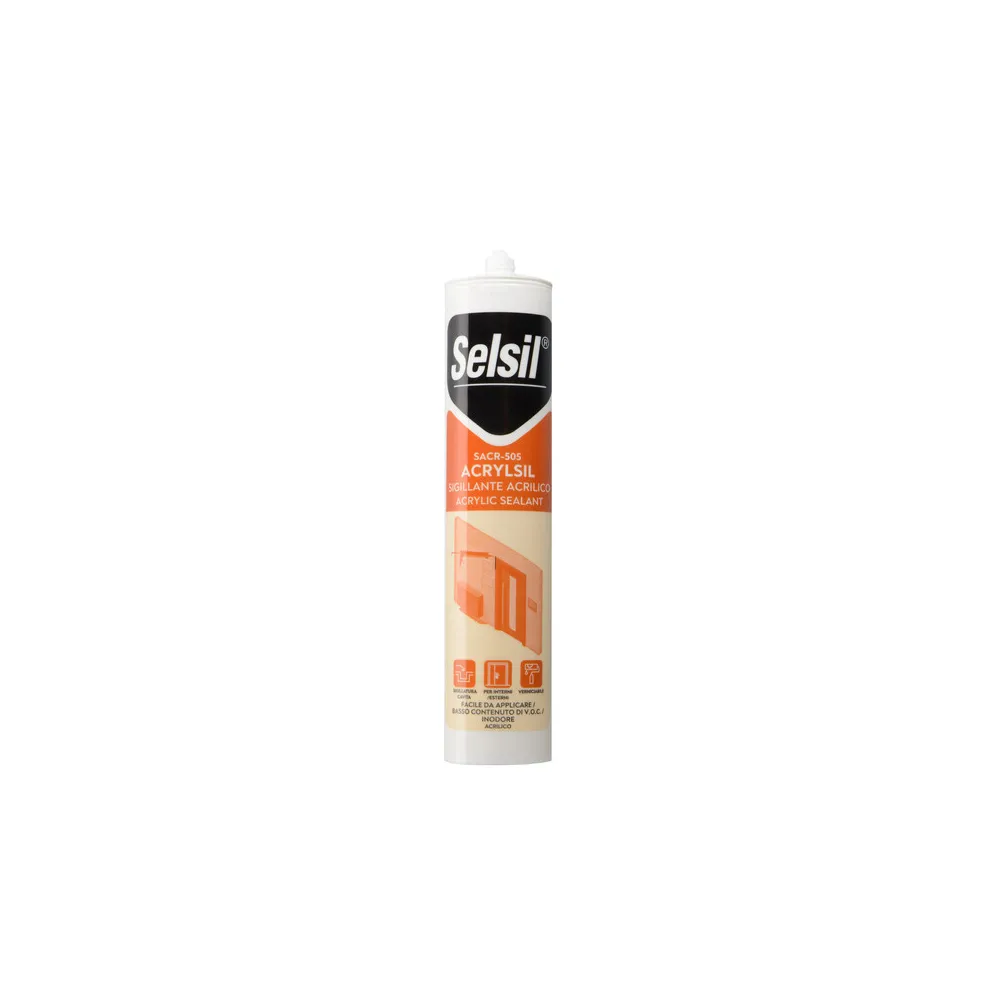 SELSIL SILICONE ACRILICO GRIGIO 310 ML (25 SELSIL SILICONE ACRILICO GRIGIO 310 ML (25