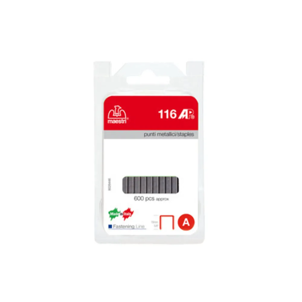 MAESTRI BLISTER PUNTI SPILLATRICE ART. 116 AP 600 PZ MAESTRI BLISTER PUNTI SPILLATRICE ART. 116 AP 600 PZ