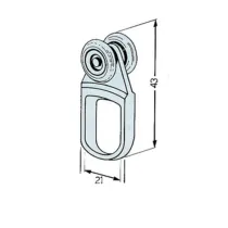 OMGE  902 CARRELLO NYLON A 2 RUOTE D 15 ACC P 10 KG (50