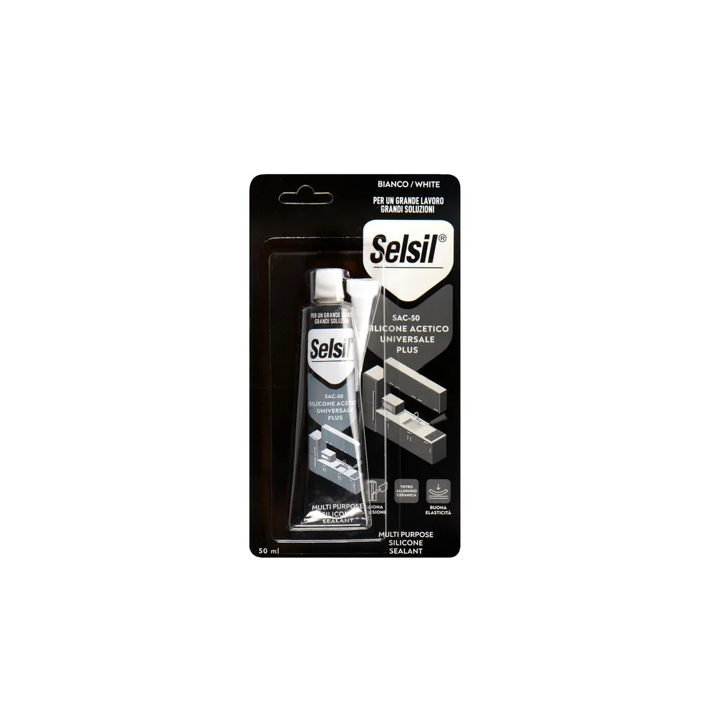 SELSIL SILICONE ACETICO PLUS SAC-50 BIANCO 50 ML (12