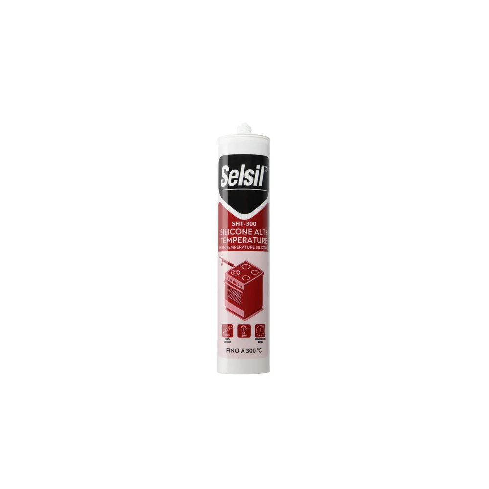 SELSIL SILICONE ALTE TEMPERATURE SHT-300 ROSSO 310 ML SELSIL SILICONE ALTE TEMPERATURE SHT-300 ROSSO 310 ML