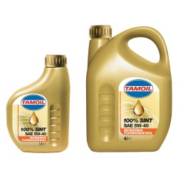 OLIO MOTORE PER AUTOVETTURE 'TAMOIL 100% SINT' 5W40 - lt. 4