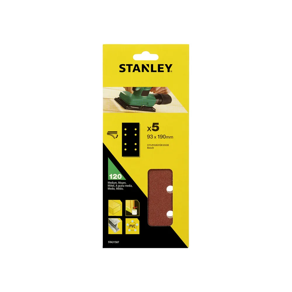 PIRANHA STANLEY STA31587 (X31587) 5 FOGLI VEL. BOSCH 93X190 GR.120
