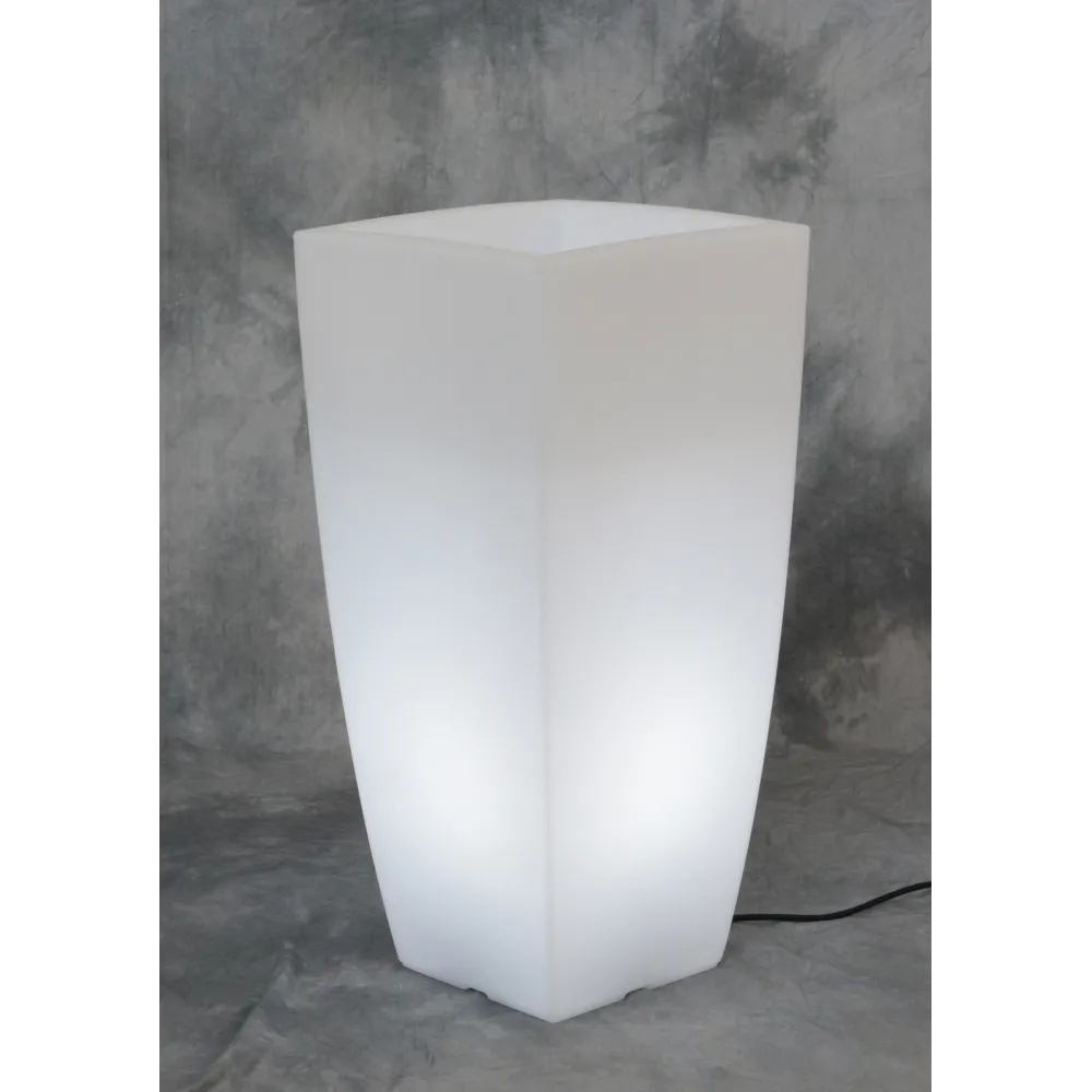 VASO STILO SQUARE BRIGHT 33X33X70CM LUCE BIANCA VASO STILO SQUARE BRIGHT 33X33X70CM LUCE BIANCA