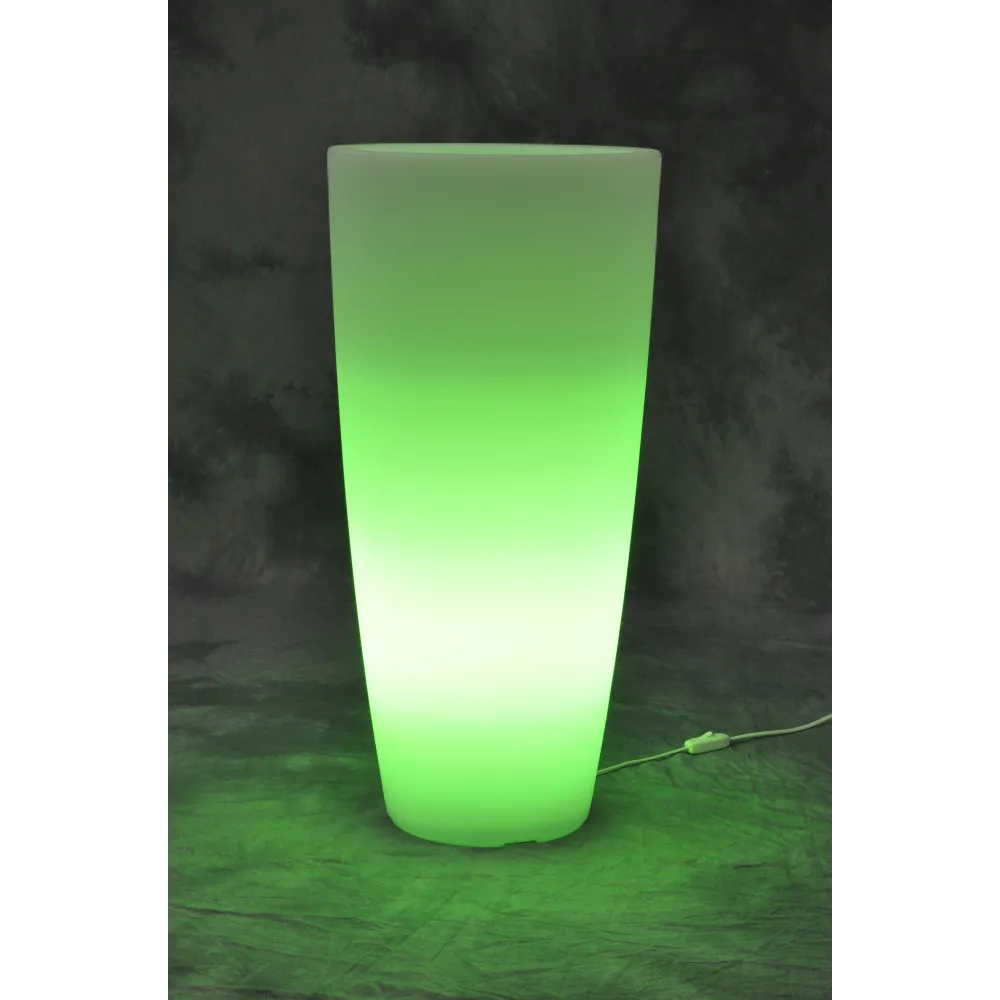 VASO STILO ROUND BRIGHT D 33X70CM LUCE VERDE VASO STILO ROUND BRIGHT D 33X70CM LUCE VERDE