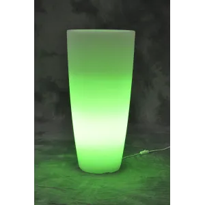 VASO STILO ROUND BRIGHT D 33X70CM LUCE VERDE