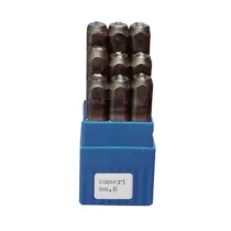 PUNZONI IN ACCIAIO SERIE  9 NUMERI 6X67 MM