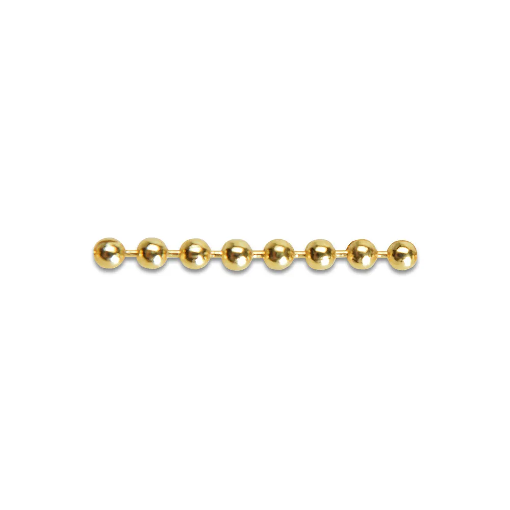 CATENA A PERLINE OTTONE LUCIDO D 3