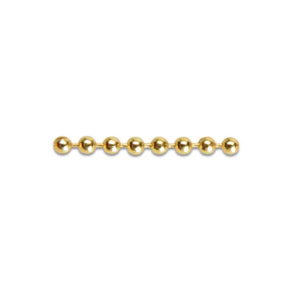CATENA A PERLINE OTTONE LUCIDO D 4
