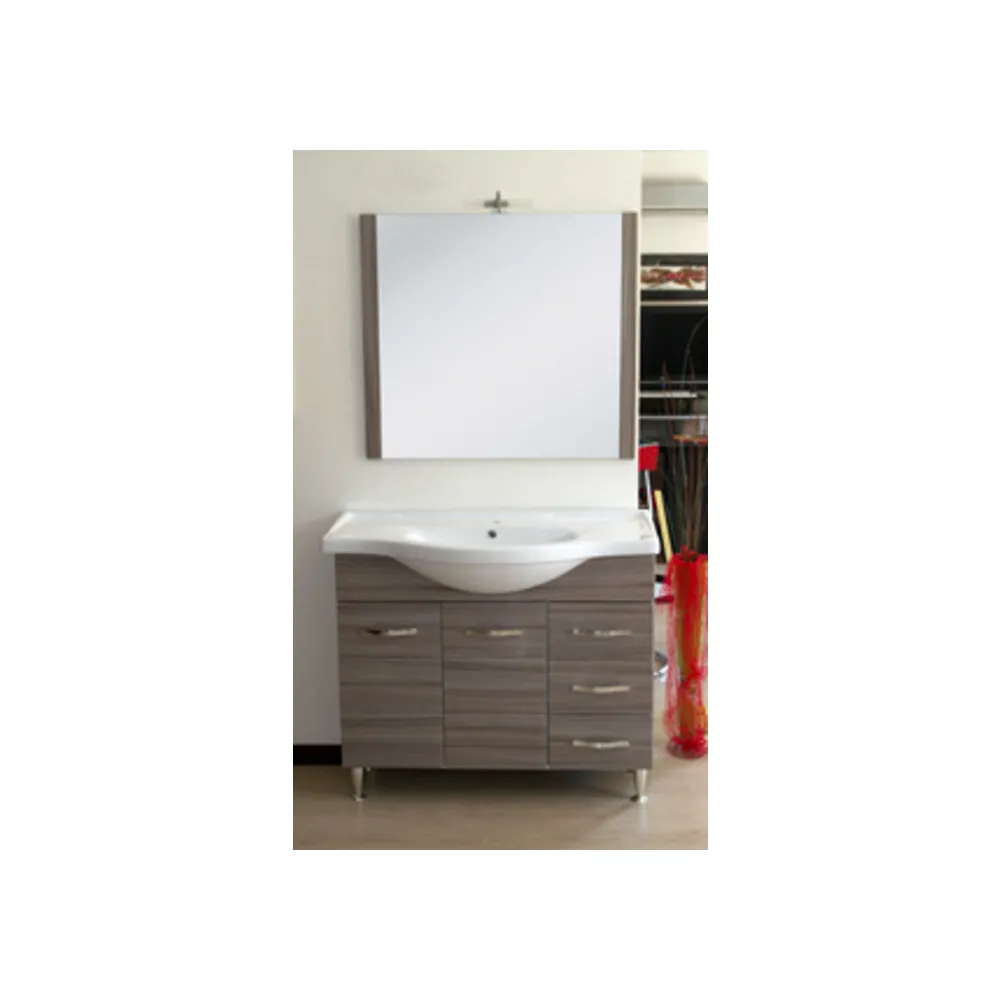 MOBILE BAGNO ANTONELLA 2 ANTE + 3 CASSETTI 105 PALISSANDRO