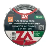 FUNE ACCIAIO ZINCATO ANTIGIRO 133F D 6   25 M