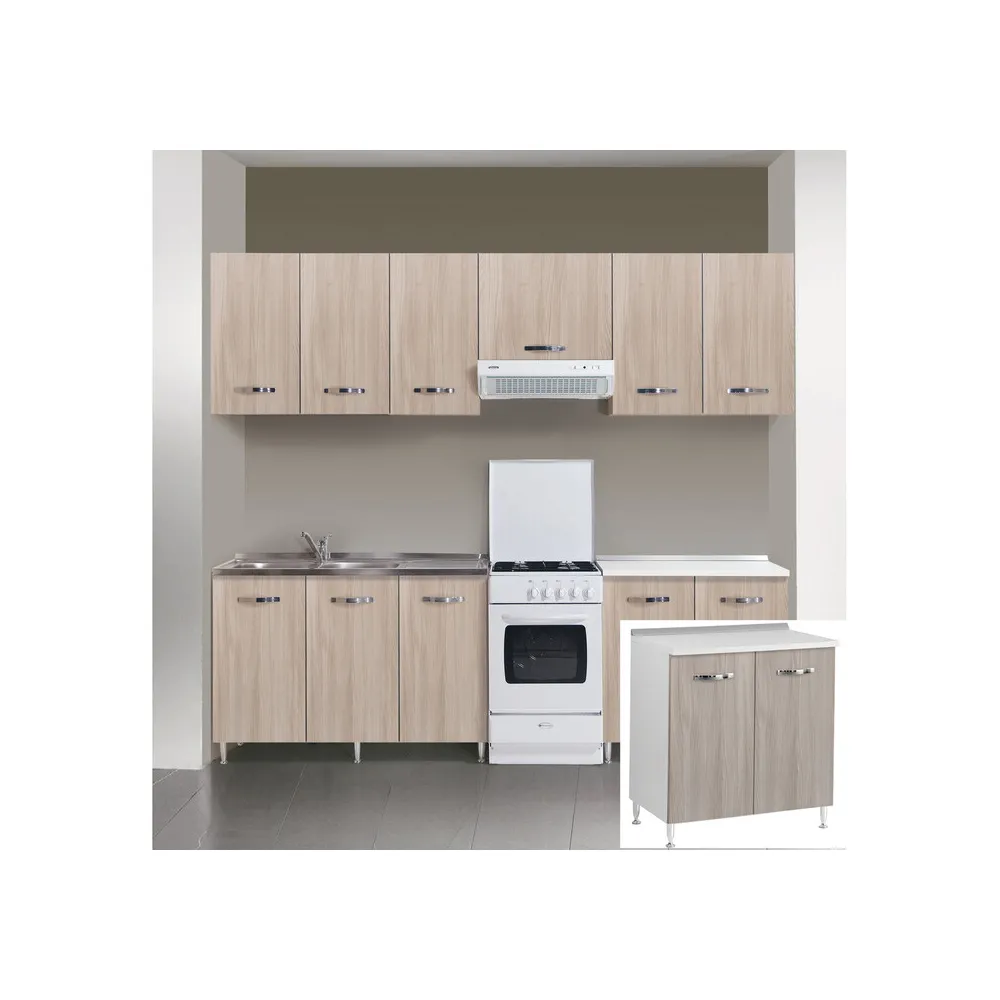 KIT CUCINA BASE 2 ANTE 80X50XH85 CM OLMO KIT CUCINA BASE 2 ANTE 80X50XH85 CM OLMO