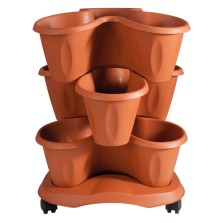 SET VASO 'TRIFOGLIO' Ø cm 40xh.51 Lt. 6 - terracotta