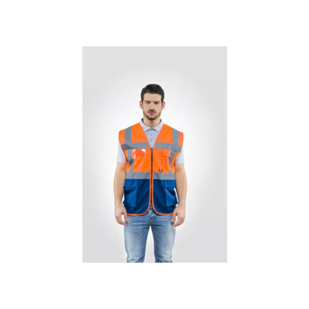 GILET ALTA VISIBILIT ARANCIO/BLU LASER TG. L GILET ALTA VISIBILIT ARANCIO/BLU LASER TG. L