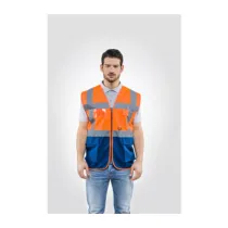 GILET ALTA VISIBILIT ARANCIO/BLU LASER TG.XXL