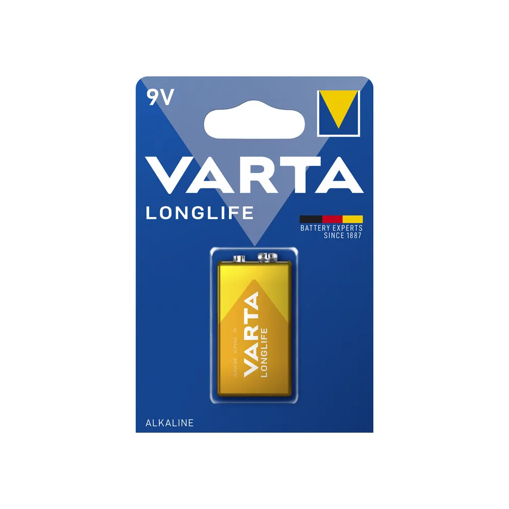 VARTA BATT LONGLIFE ALCALINA TRANSISTOR 9V BL 1 PZ* (10 VARTA BATT LONGLIFE ALCALINA TRANSISTOR 9V BL 1 PZ* (10