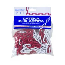 PL CATENA PLASTICA BIANCO ROSSO D 8 MM DA 5 M